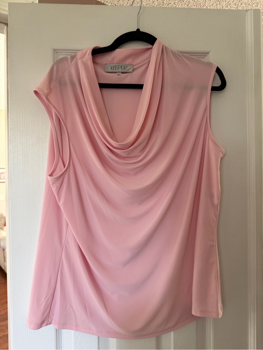Sleeveless pink Cowl Neck Women’s Top